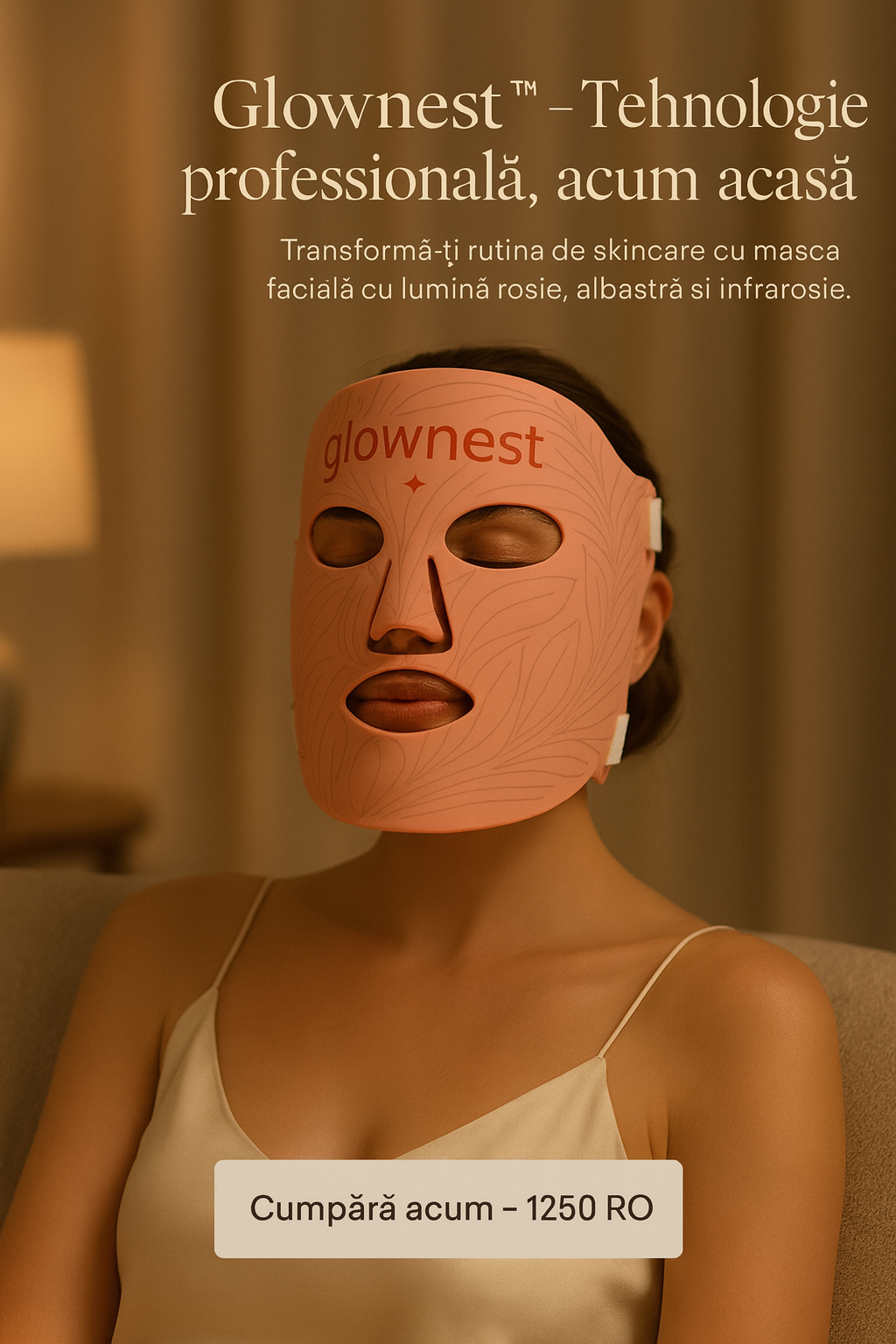 Glownest™ – Masca LED faciala anti-acnee, anti-aging si regenerare